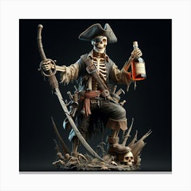 Pirate Skeleton 14 Canvas Print