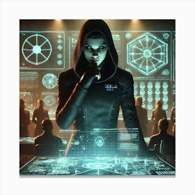 A Sci Fi Scene Showcasing Specter Manipulation Canvas Print