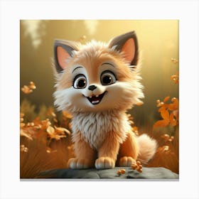 Cute Fox 40 Canvas Print