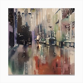 Rainy Day In New York City Canvas Print