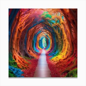 Rainbow Tunnel Canvas Print