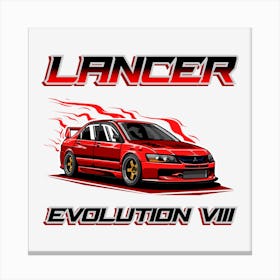 Lancer Evolution VIII Red Canvas Print