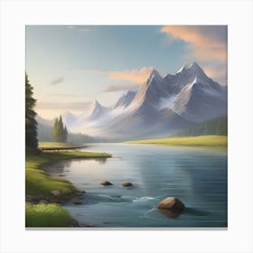 Landscape Painting Canvas Print