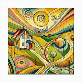 House In The Countryside 1 Canvas Print