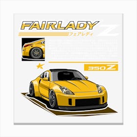 Fairlady Z Yellow Canvas Print