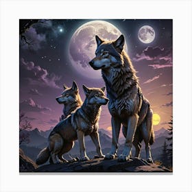 Wolf Family 1 Canvas Print