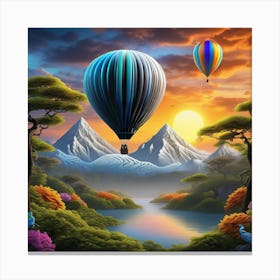 Hot Air Balloons In The Sky 2 Canvas Print