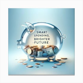 Smart spend bright future  Canvas Print