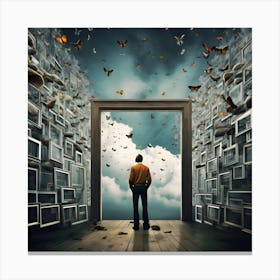 Butterfly In The Doorway Canvas Print