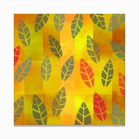 Abstract Leaf Pattern Canvas Print