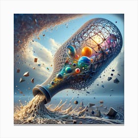 Dimensional bottle Canvas Print