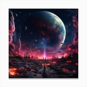 Space Landscape Wallpaper Canvas Print