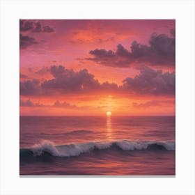 61068 Stunning Sunset Over An Ocean Horizon, With Orange Xl 1024 V1 0 Canvas Print