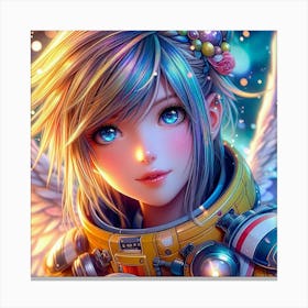 Anime Girl With Wings 3 Canvas Print