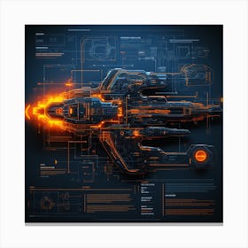 Futuristic Spaceship 3 Canvas Print