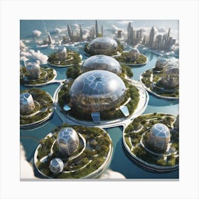 Futuristic City 120 Canvas Print