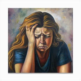 Woman In Pain Canvas Print