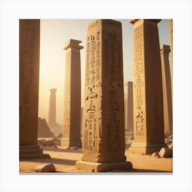 Egyptian Pillars Canvas Print