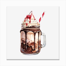 Ice Cream Sundae Canvas Print