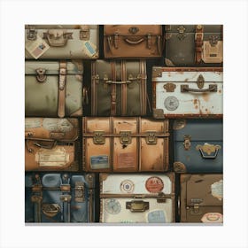 Vintage Suitcases Canvas Print