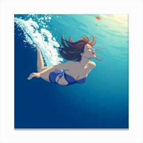 Underwater Woman 1 Canvas Print