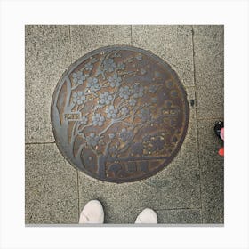 Motoazabu Sidewalk, Tokyo Canvas Print