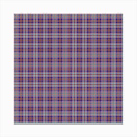 Purple Plaid Fabric 3 Canvas Print