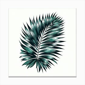 Tropical green palm leaf 4 Canvas Print