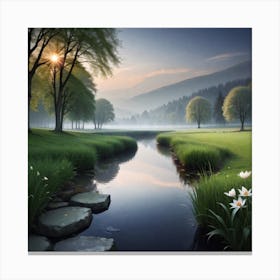 Sunrise In The Countryside 2 Canvas Print