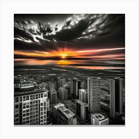 Sunset Over The City 2 Canvas Print