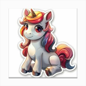 Unicorn Sticker 5 Canvas Print