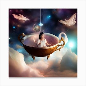 Woman In A Cup Canvas Print