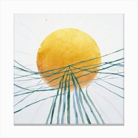 Sun And Lines Canvas Print