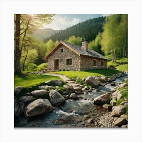 House In The Mountains 2 Canvas Print