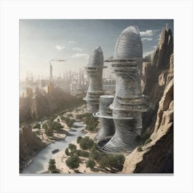 Futuristic City 34 Canvas Print