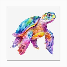 Rainbow Sea Turtle Leinwandbild