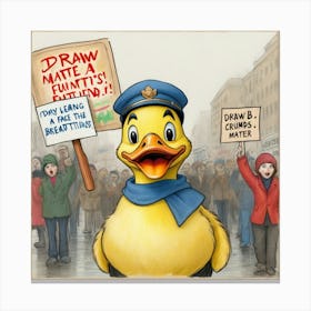 Duck Protest Canvas Print