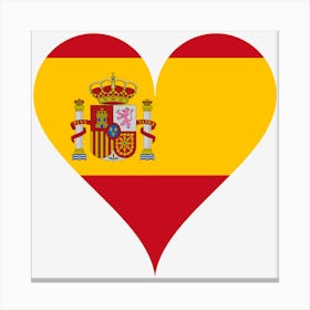 Heart Love Spain Affection Crown Canvas Print