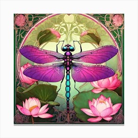 Purple Dragonfly Canvas Print