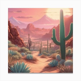 Desert Landscape soft Expressions Landscape Canvas Print
