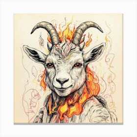 Goat Of Fire 23 Canvas Print