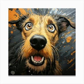 Splatter Dog Canvas Print