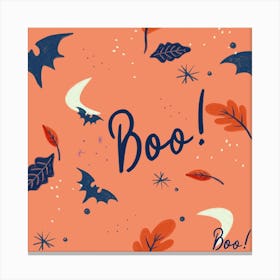 Boo Orange Boo Canvas Print