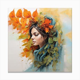 Autumn Woman Canvas Print