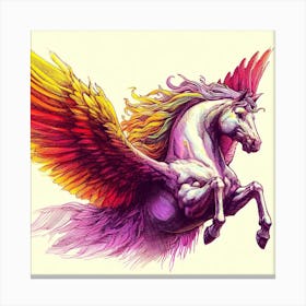 Unicorn With Wings 2 Canvas Print