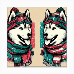 Husky dog 7 Canvas Print