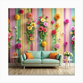 Colorful Flowers 1 Canvas Print