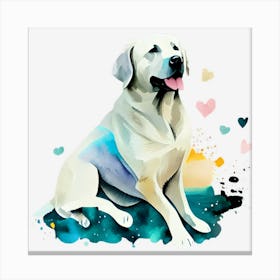 White Labrador Retriever Canvas Print