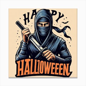 Halloween Ninja Canvas Print