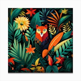 Fox In The Jungle 1 Canvas Print